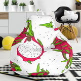 Dragon Fruits White Background Bean Bag Cover