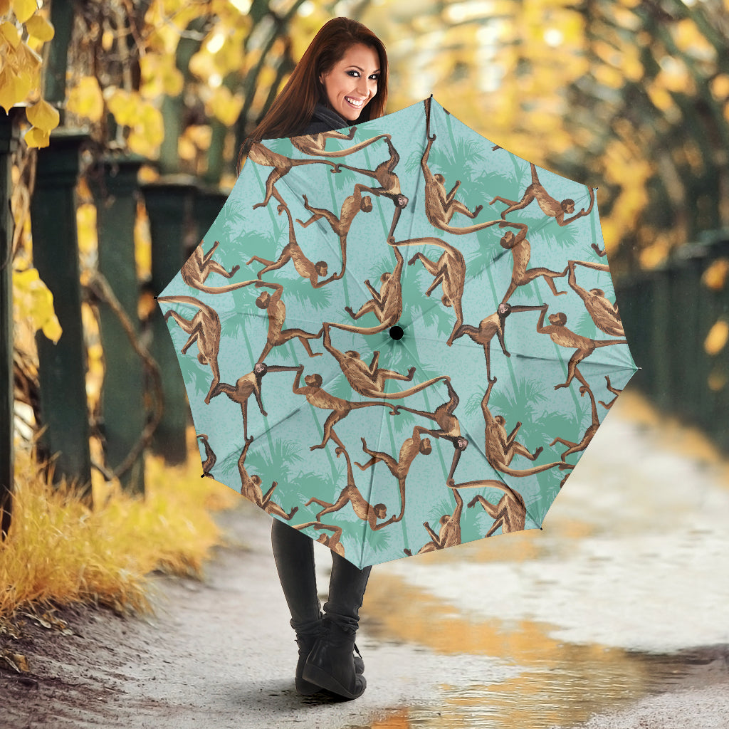 Monkey Palm Tree Background Umbrella