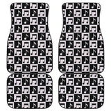 Music Notes Pattern Print Design 01 Front and Back Car Mats