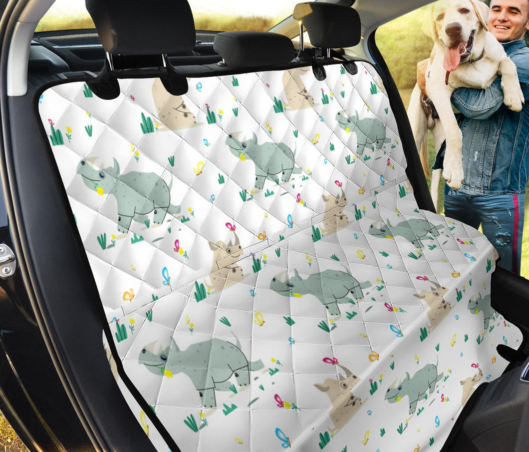 Cute Rhino Pattern Dog Car Seat Covers