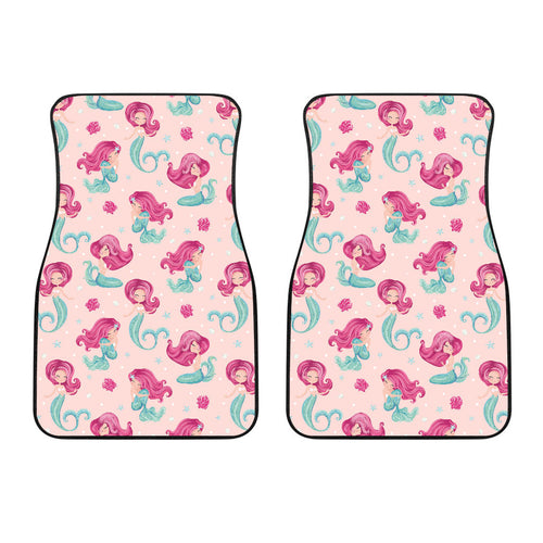 Cute Little Mermaid Pattern Front Car Mats