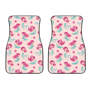 Cute Little Mermaid Pattern Front Car Mats