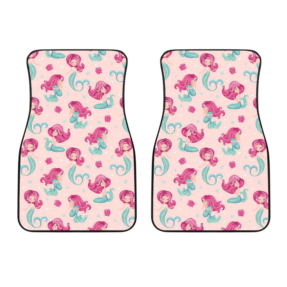 Cute Little Mermaid Pattern Front Car Mats