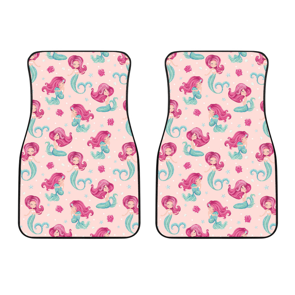 Cute Little Mermaid Pattern Front Car Mats