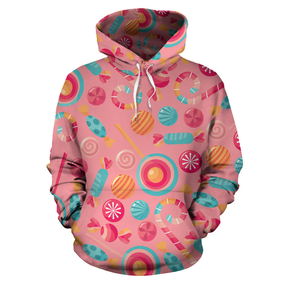Colorful Candy Pattern Men Women Pullover Hoodie