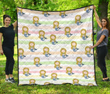 Cute Hand Drawn Mermaid Premium Quilt