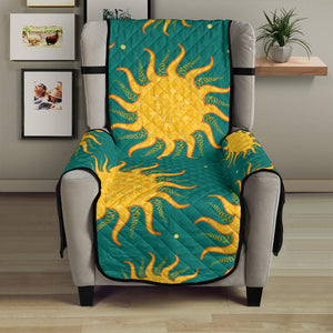 Sun green background Chair Cover Protector