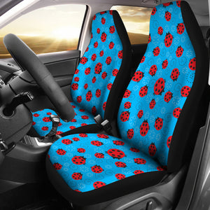 Ladybug Pattern Print Design 02 Universal Fit Car Seat Covers
