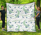 Crocodile Diver Pattern Premium Quilt