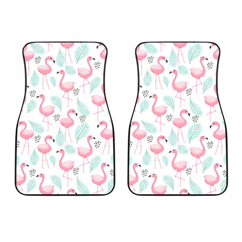 Cute Flamingo Pattern Front Car Mats