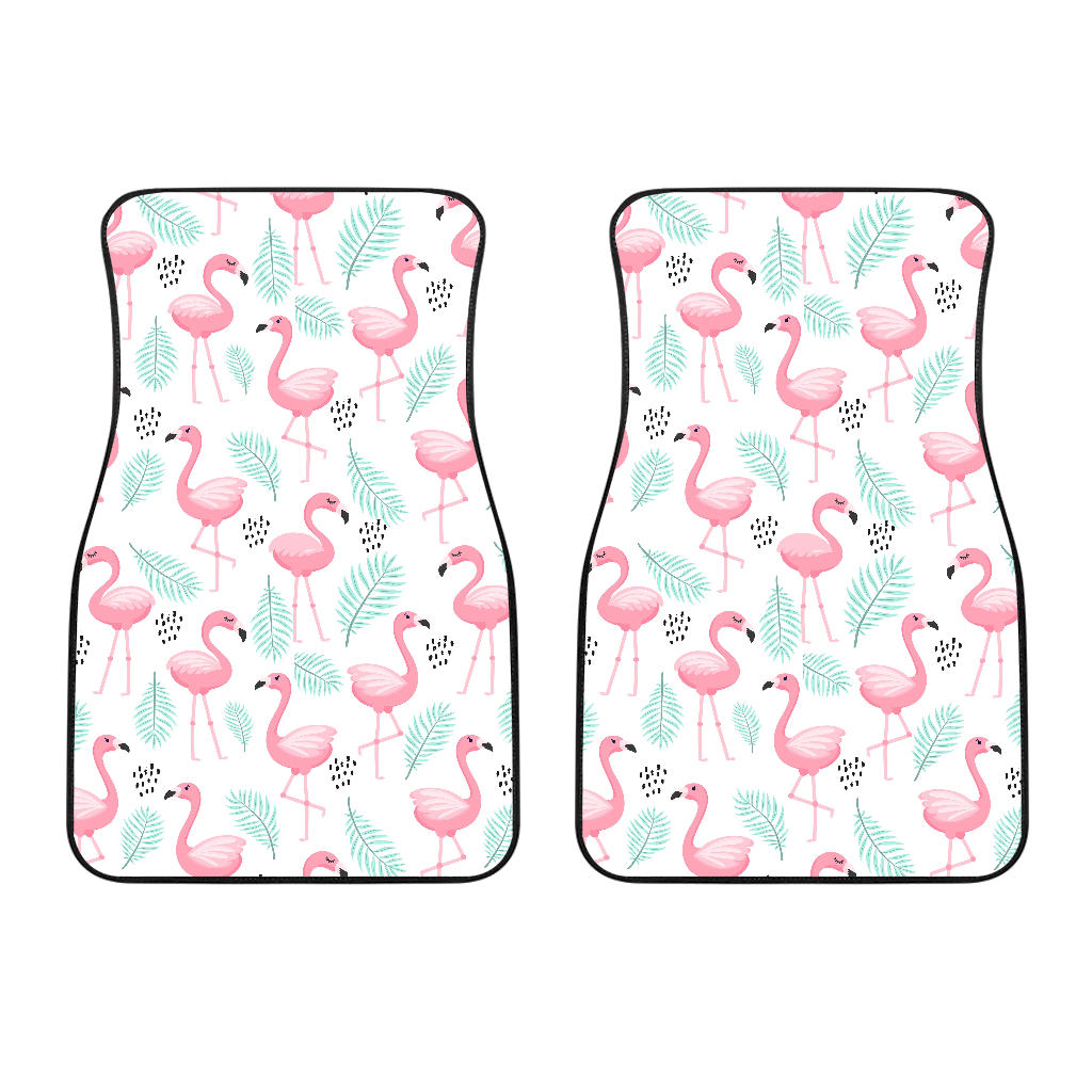 Cute Flamingo Pattern Front Car Mats