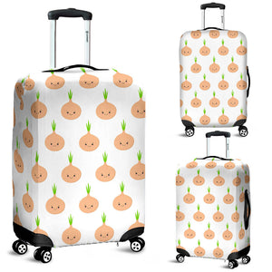 Cute Onions Smiling Faces Luggage Covers