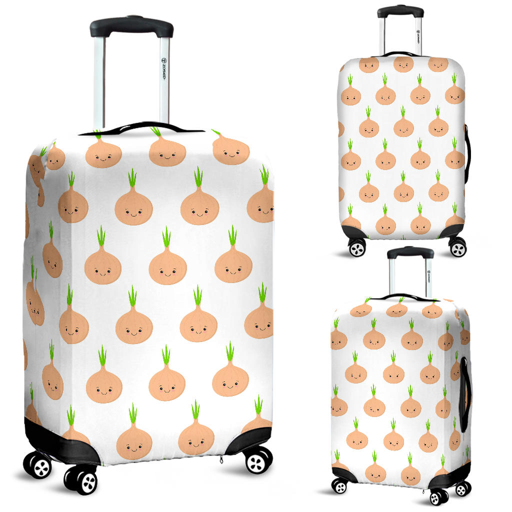 Cute Onions Smiling Faces Luggage Covers