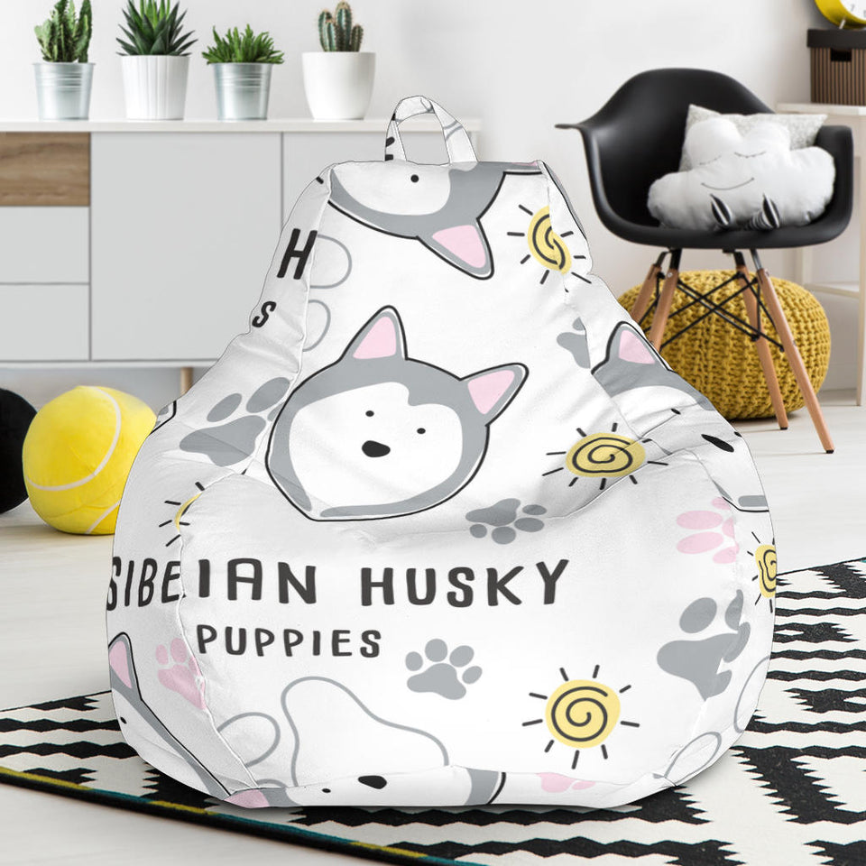 Siberian Husky Design Pattern Bean Bag Cover