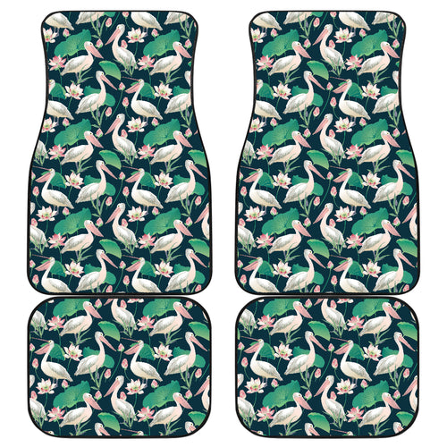 Pelican Pattern Print Design 03 Front and Back Car Mats