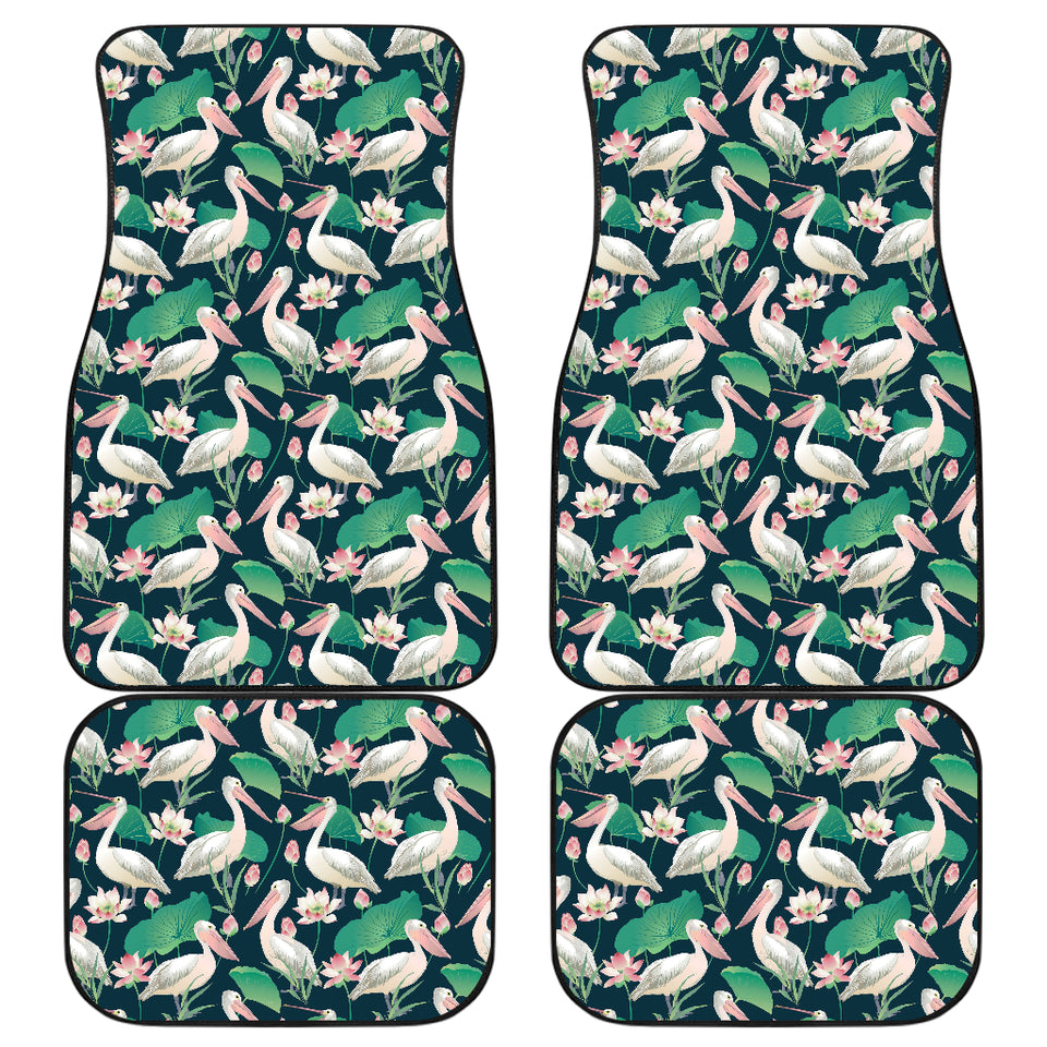 Pelican Pattern Print Design 03 Front and Back Car Mats