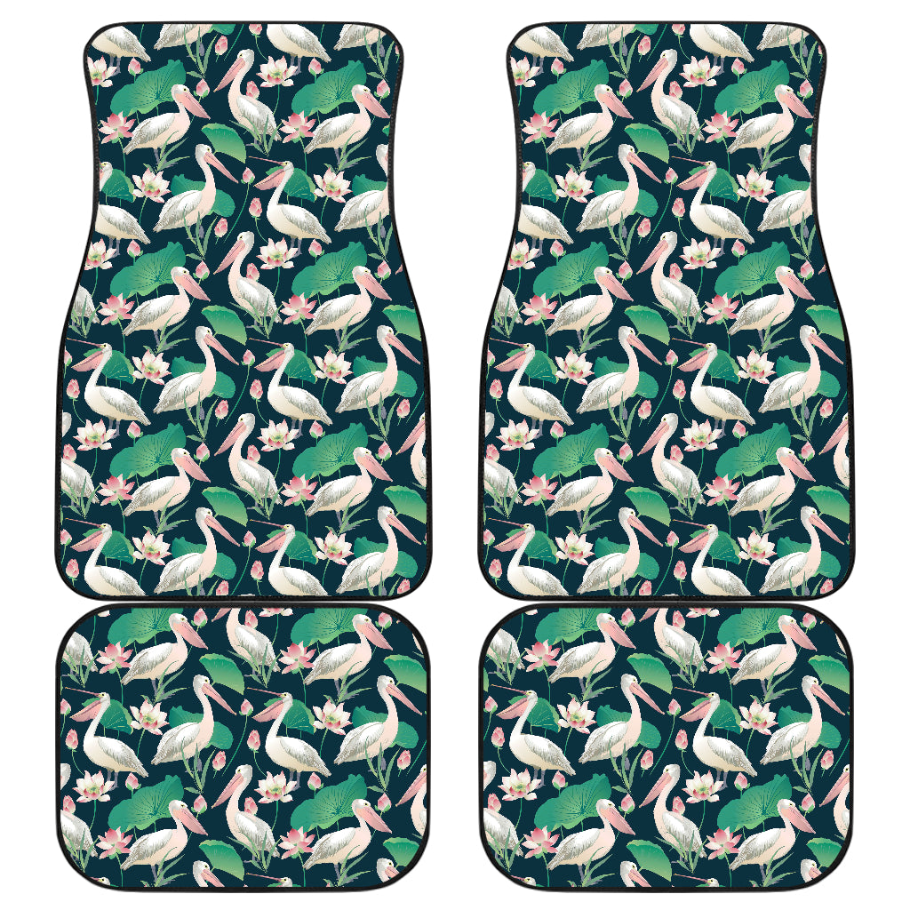 Pelican Pattern Print Design 03 Front and Back Car Mats