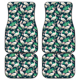 Pelican Pattern Print Design 03 Front and Back Car Mats