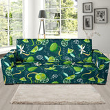 Lime Ice Flower Pattern Sofa Slipcover
