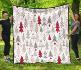 Cute Christmas Tree Pattern Premium Quilt