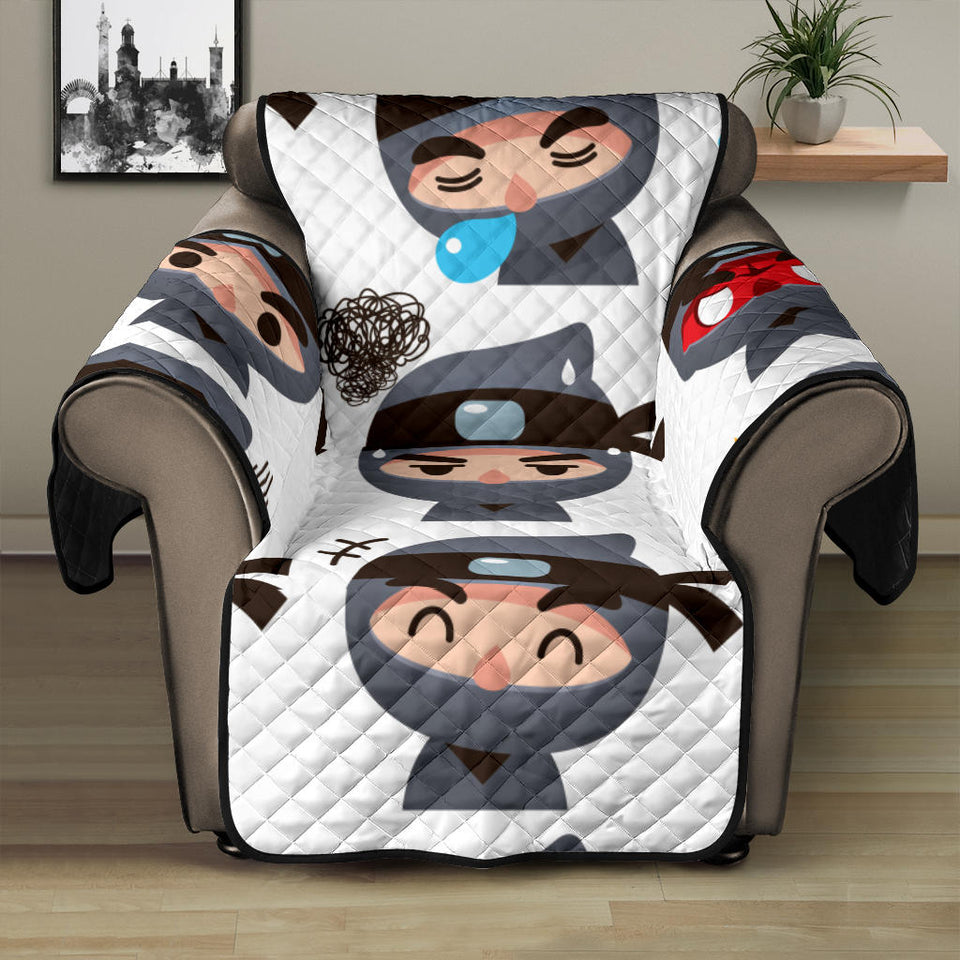 Cute ninja design pattern Recliner Cover Protector
