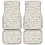 Chemistry Periodic Table Pattern Print Design 04 Front and Back Car Mats