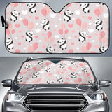 Cute Panda Ballon Heart Pattern Car Sun Shade