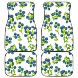 Blueberry White Background Front And Back Car Mats