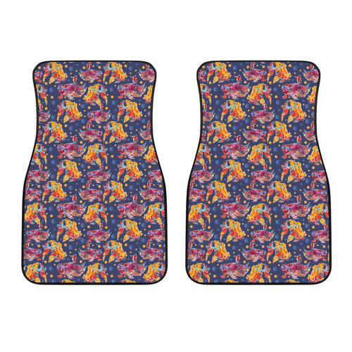 Goldfish Pattern Print Design 05 Front Car Mats