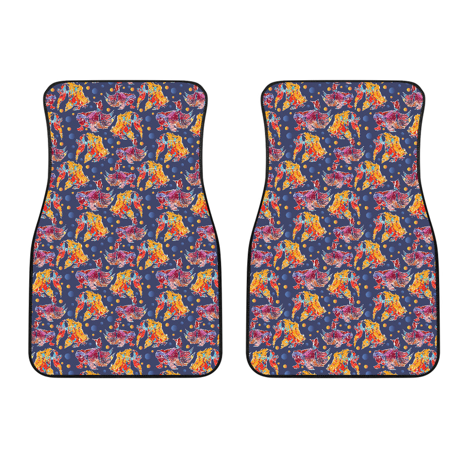 Goldfish Pattern Print Design 05 Front Car Mats