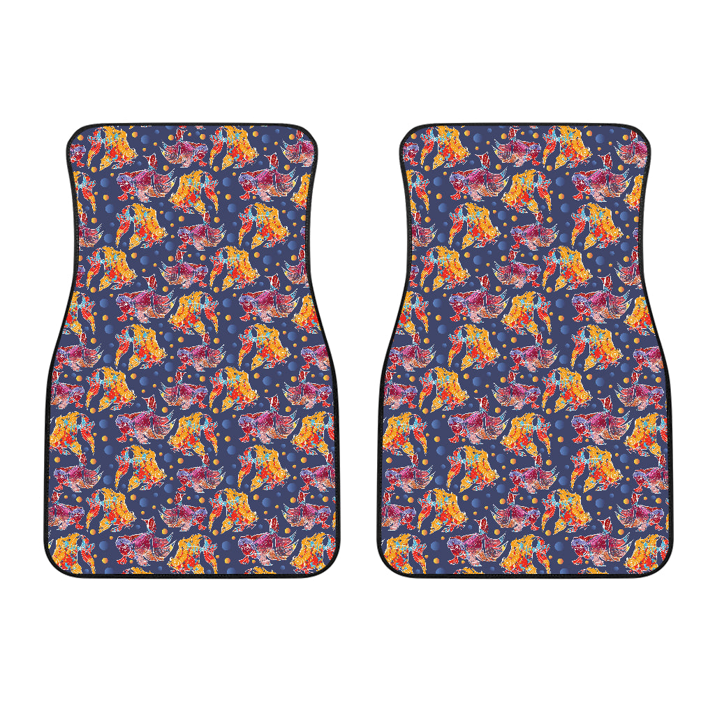 Goldfish Pattern Print Design 05 Front Car Mats