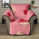 Cake cherry pattern Recliner Cover Protector
