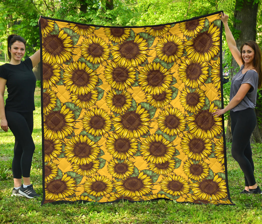 Sunflower Pattern Premium Quilt