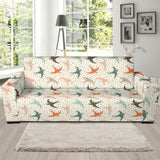 Swallow Pattern Print Design 02  Sofa Slipcover