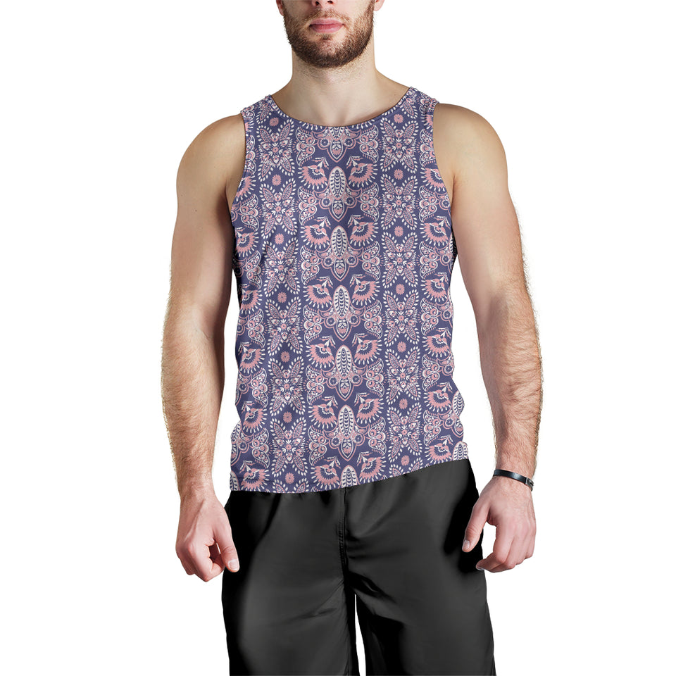 Indian Batik Style pattern Men Tank Top