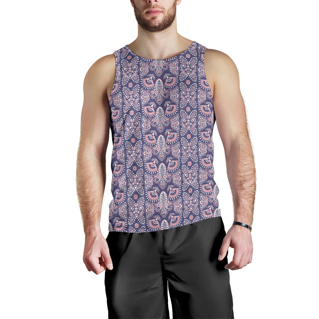 Indian Batik Style pattern Men Tank Top