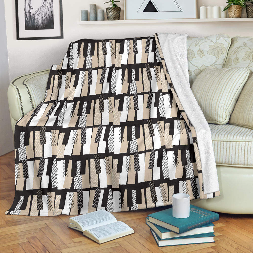 Piano Pattern Print Design 04 Premium Blanket
