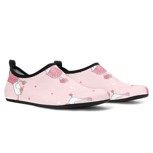 Poodle Dog Pink Color Theme Aqua Shoes