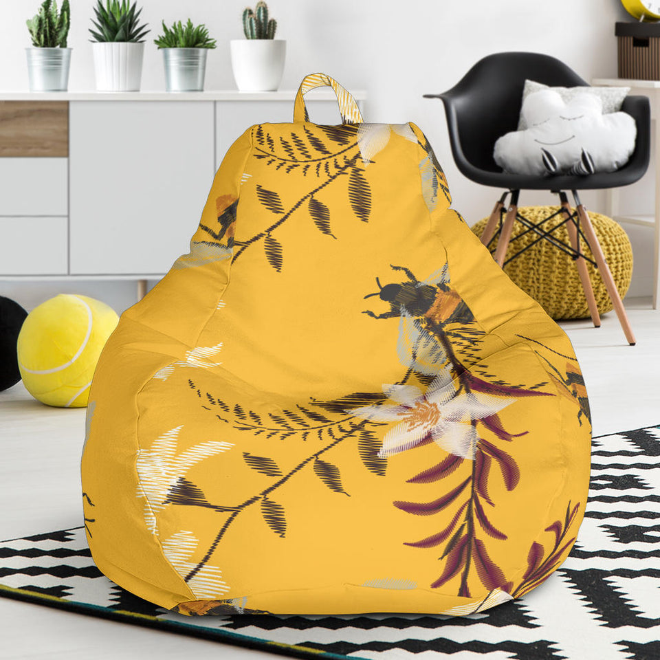 Bee Flower Pattern Bean Bag Cover