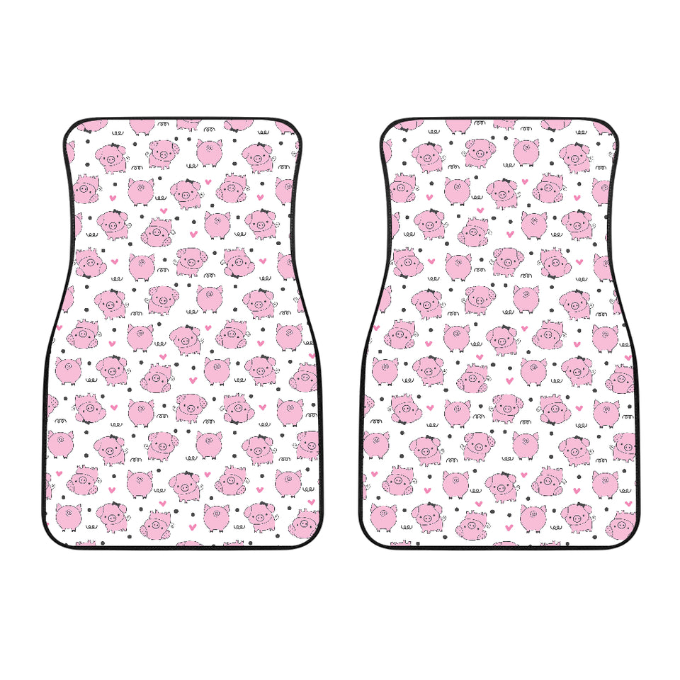 Pig Pattern Print Design 03 Front Car Mats