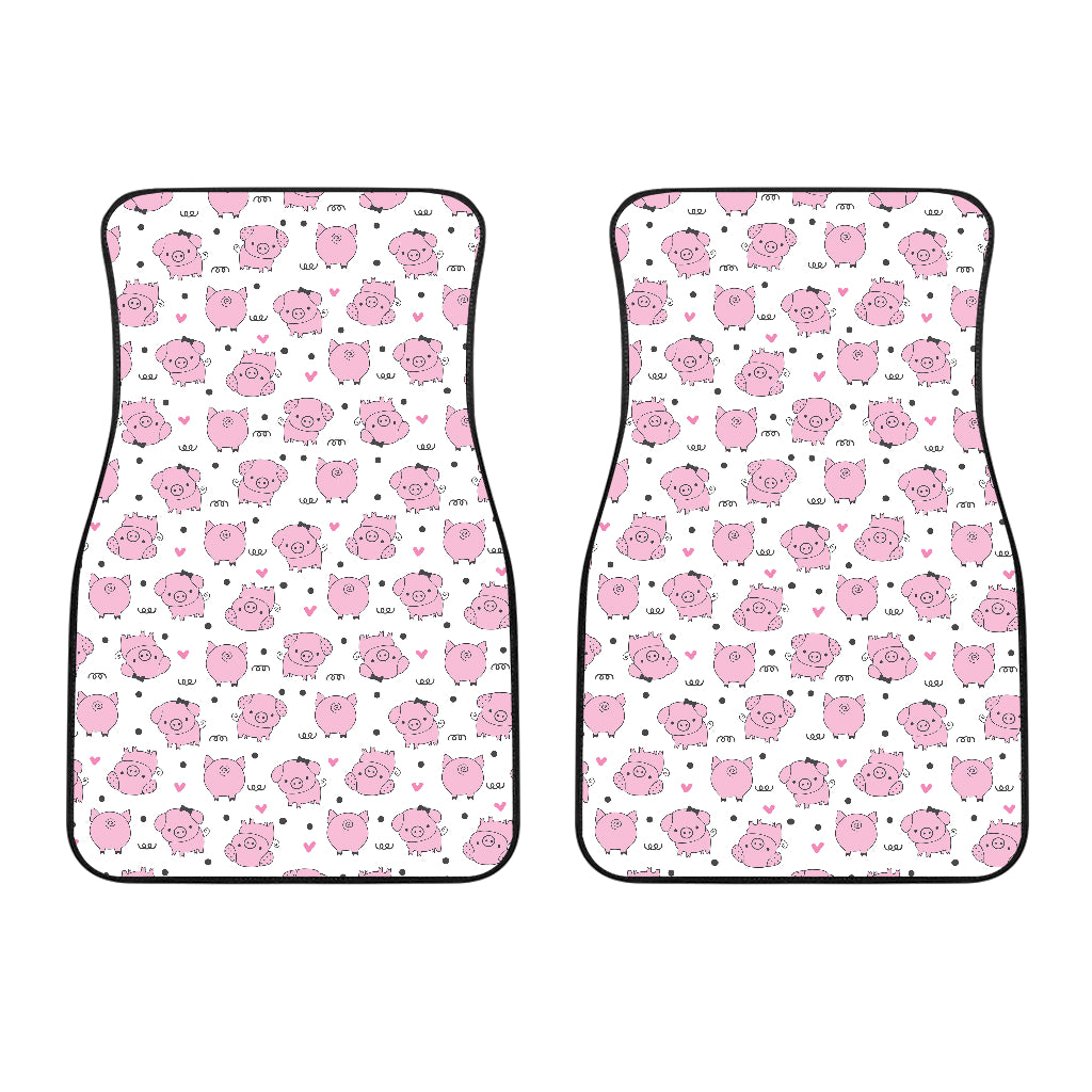 Pig Pattern Print Design 03 Front Car Mats