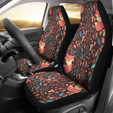 Fox Leaves Mushroom Pattern Universal Fit Car Seat Covers