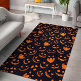 Halloween Pattern Pumpkin Background Area Rug