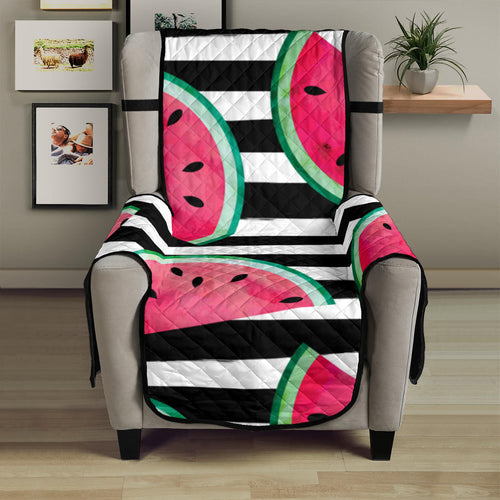 Watercolor paint textured watermelon pieces Chair Cover Protector