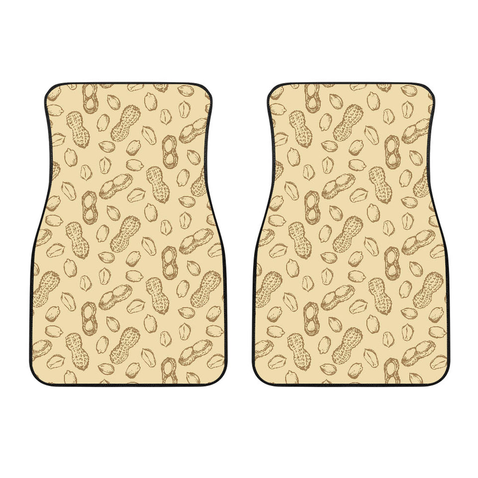 Hand Drawn Peanuts Pattern Front Car Mats