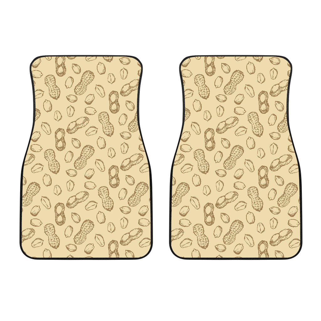 Hand Drawn Peanuts Pattern Front Car Mats