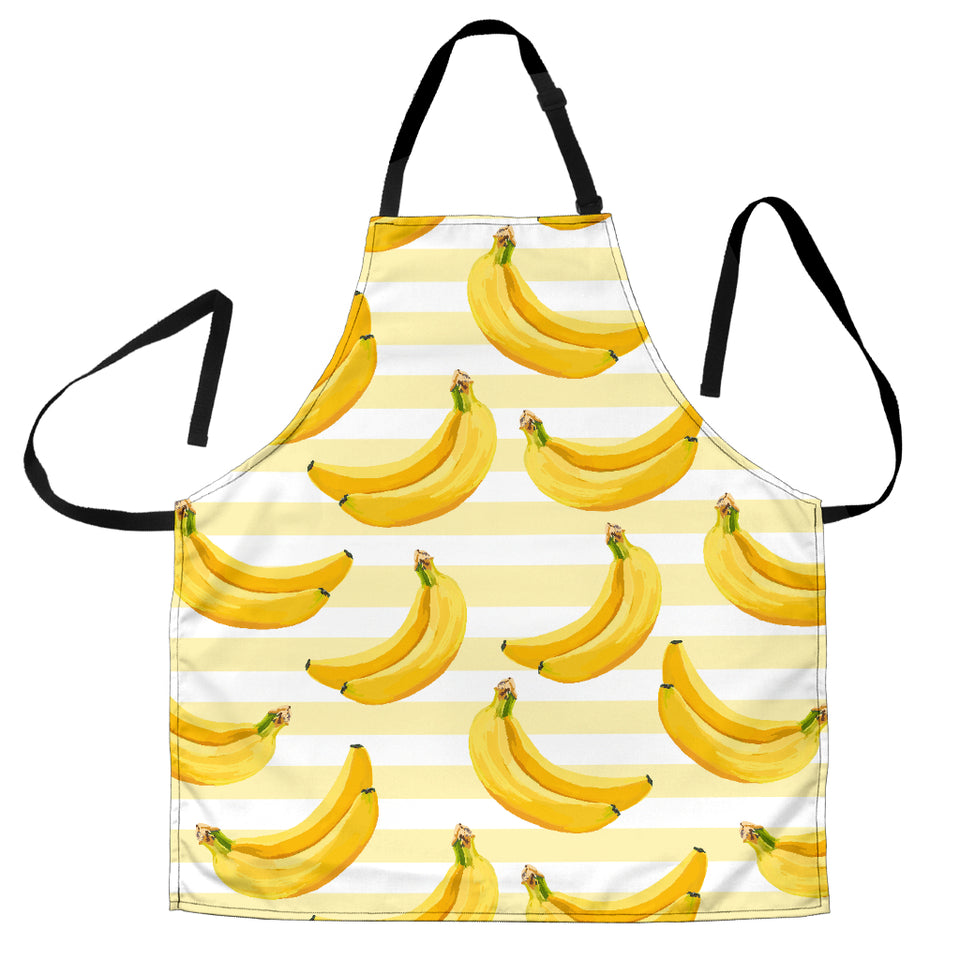 Banana Pattern Blackground Adjustable Apron