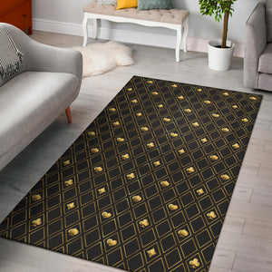 Casino Cards Suits Pattern Print Design 01 Area Rug