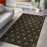 Casino Cards Suits Pattern Print Design 01 Area Rug