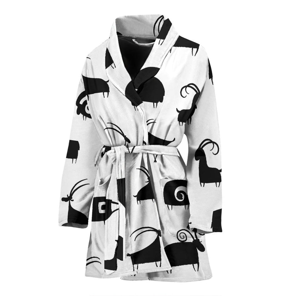 Goat Ram Pattern Women'S Bathrobe